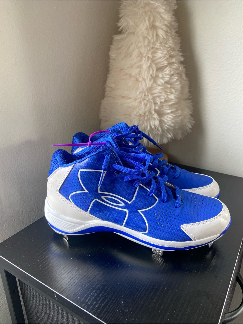 Under Armour Navy Blue Men Baseball Metal Cleats Size 7.5 NEW